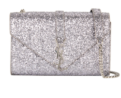 Glitter Envelope, Leather, Graphite, VLR443183, DB, 3*